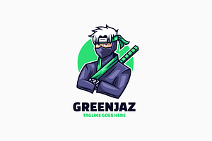 Green Ninja Mascot Logo, a Branding & Logo Template by Artnivora.Std