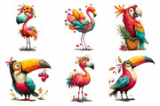 Whimsical Summer Tropical Bird Clipa, an Illustration by Daily.Designs (Thumbnail 3 of 6)