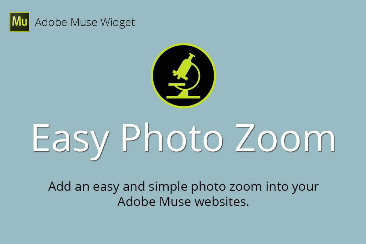 Easy Photo Zoom Adobe Muse Widget, a Plug-in Add-On by MuseTemplatesPro (Photo 1 of 2)