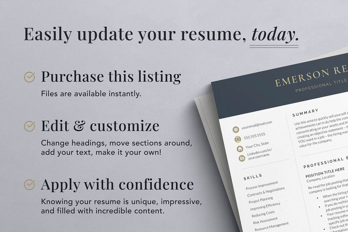 Modern Executive Resume Template, a Resume Template by Get Landed (Photo 10 of 10)
