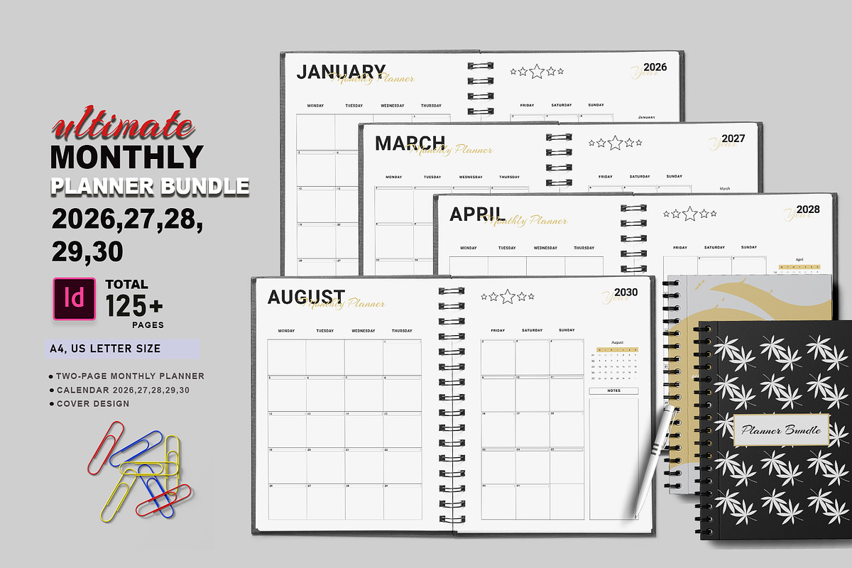 Ultimate Monthly Planner 2026-30, a Stationery Template by Design Zone (Photo 1 of 6)