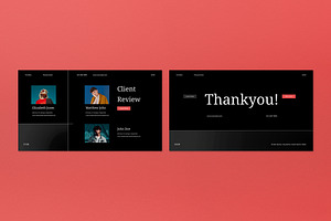 Black Gradient Portfolio PPT