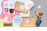 Pretty Pop Round Sticker Templates, a Stationery Template by Hell Yeah Designs (Thumbnail 2 of 7)