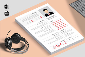 1 Pages Clean CV Template | Editable, a Resume Template by Blue Digital Studio