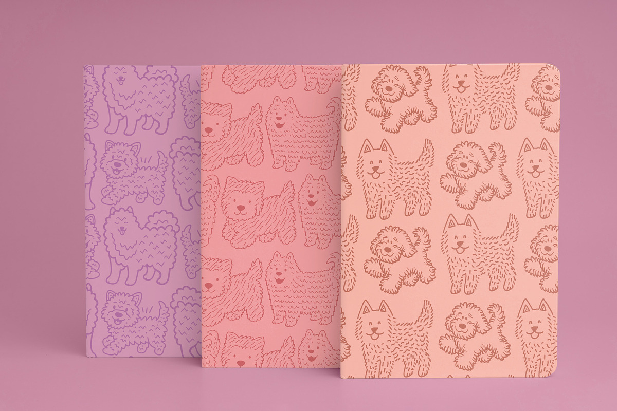 Adorable Dogs Procreate Patterns, a Brush Add-On by Heather Green Designs (Photo 8 of 8)