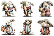 Whimsical Bunny Easter Clipart Bundl, an Illustration by Sublimation Artist (Thumbnail 4 of 7)