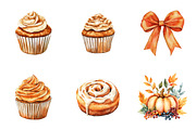 Autumn Season Clipart Set PNG, a Seasonal Illustration by Designking (Thumbnail 5 of 5)