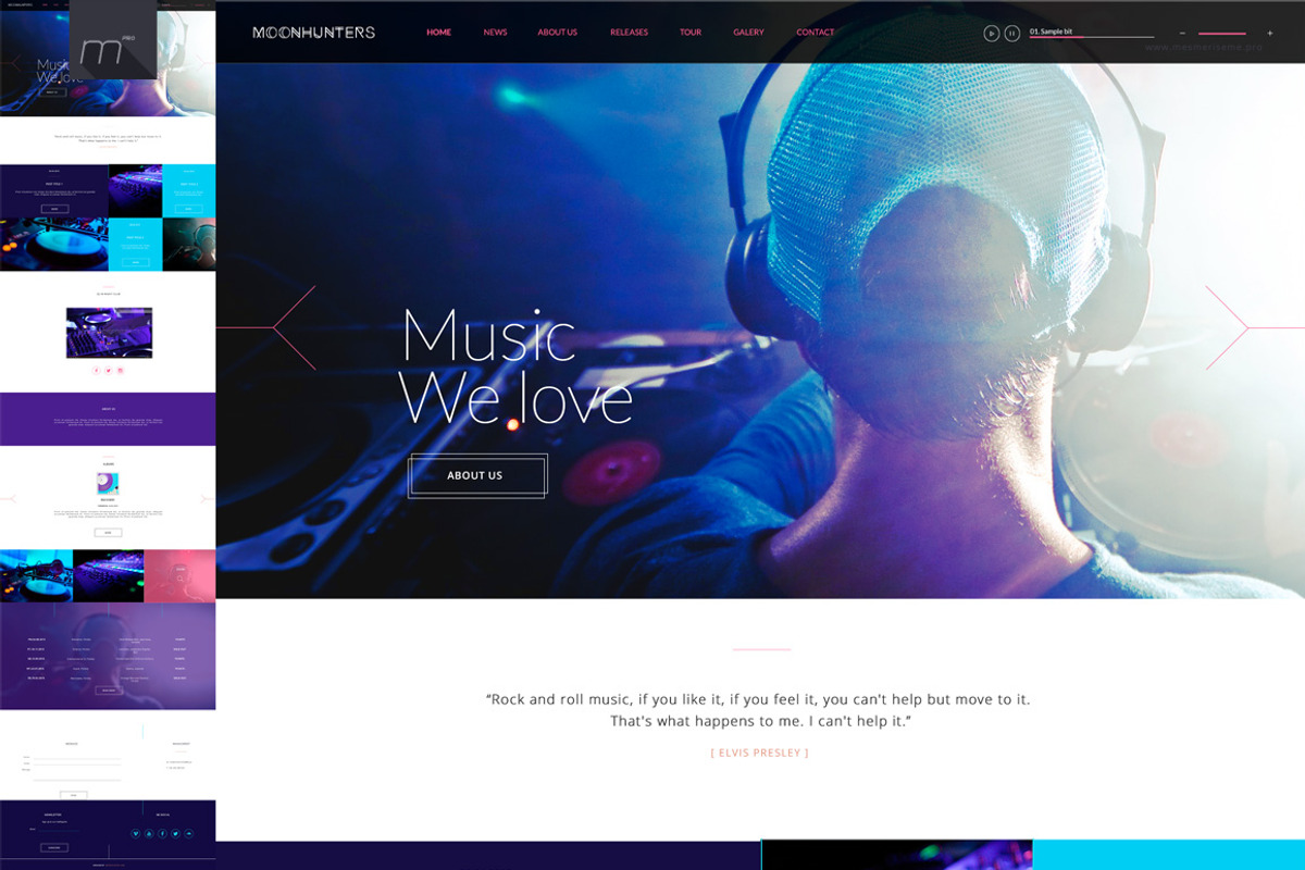 Music Multipage Template, a Landing Page Template by CapitalTemplate2 (Photo 3 of 6)