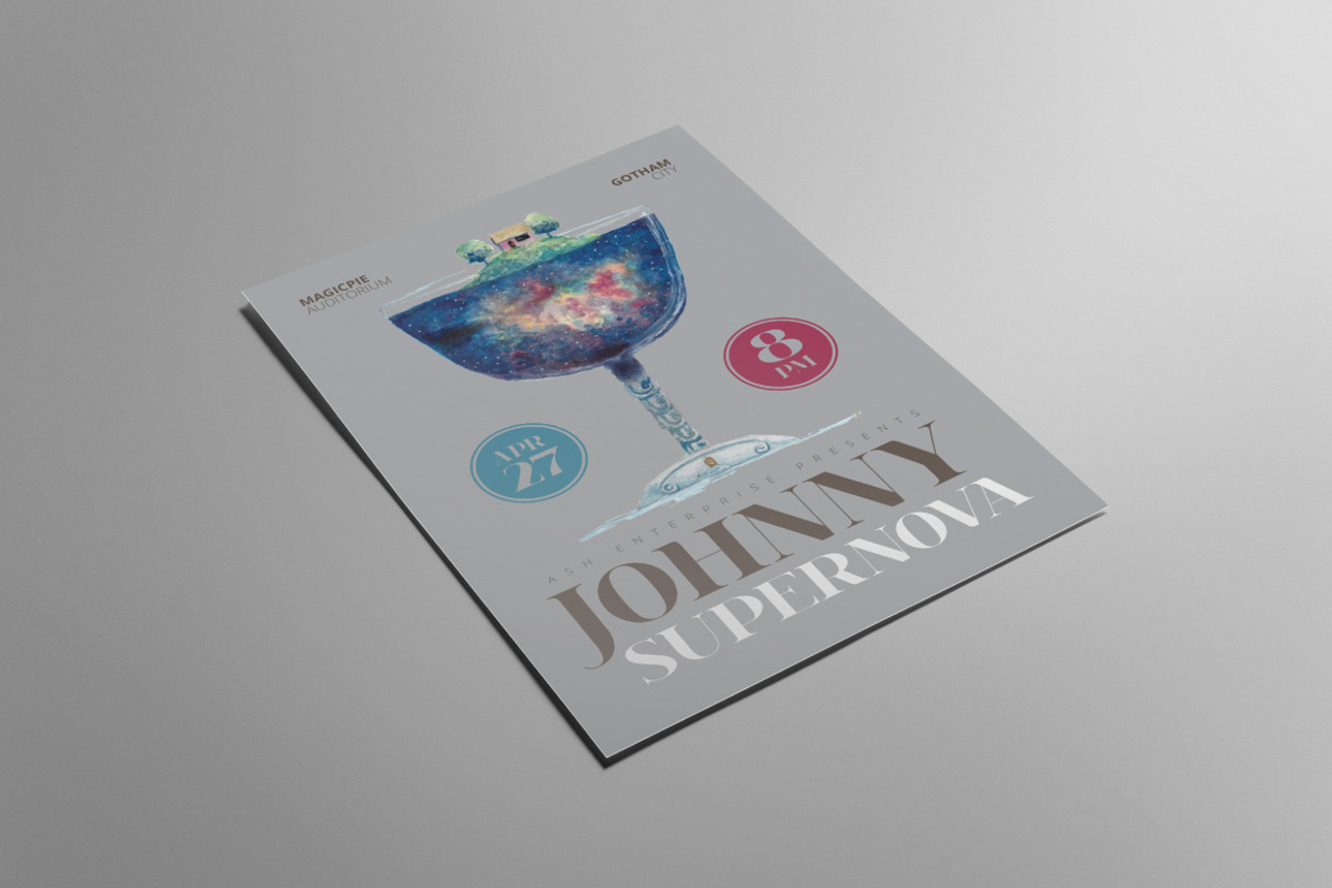 Watercolor Champagne Supernova Flyer, a Flyer Template by ashenterprise (Photo 5 of 5)