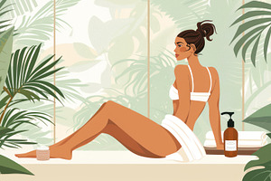 woman on spa procedures. Poster for design, a Photo by Pictures for you!!!!!!!!!