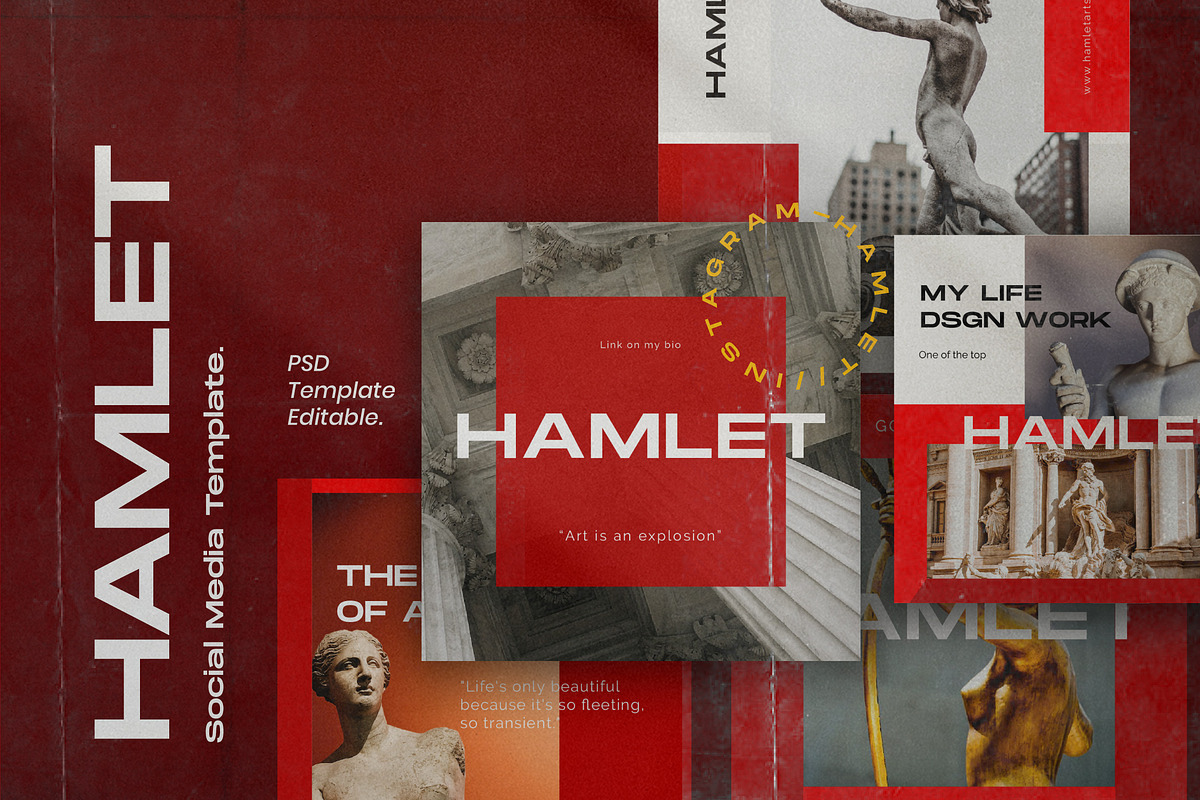 Hamlet - Social Media KIT Bundle, a Social Media Template by Dirtytemp Studio (Photo 1 of 14)