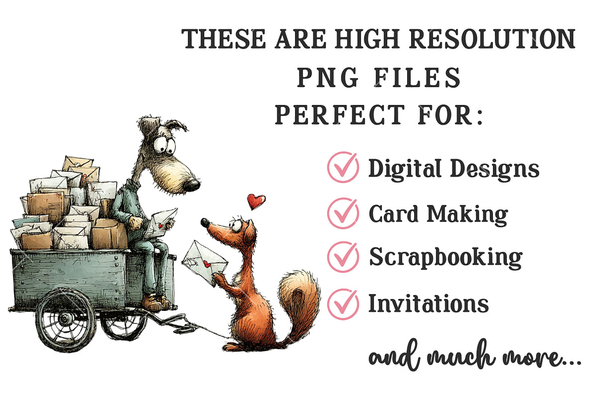Quirky Valentine Dog Clipart, an Illustration by OK Design (Photo 4 of 6)