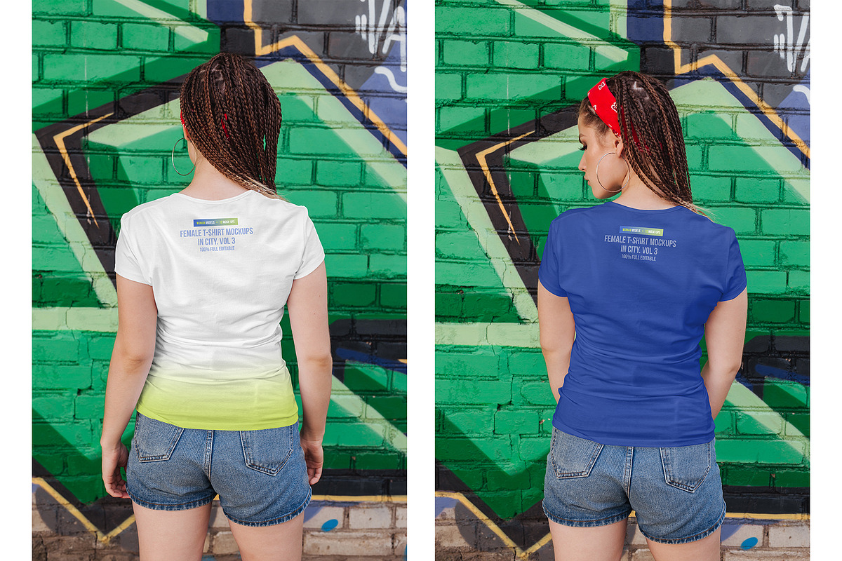 Female T-Shirt in City Mockups Vol3, a Shirt Mockup by Hi, Mock-Up! (Photo 8 of 9)