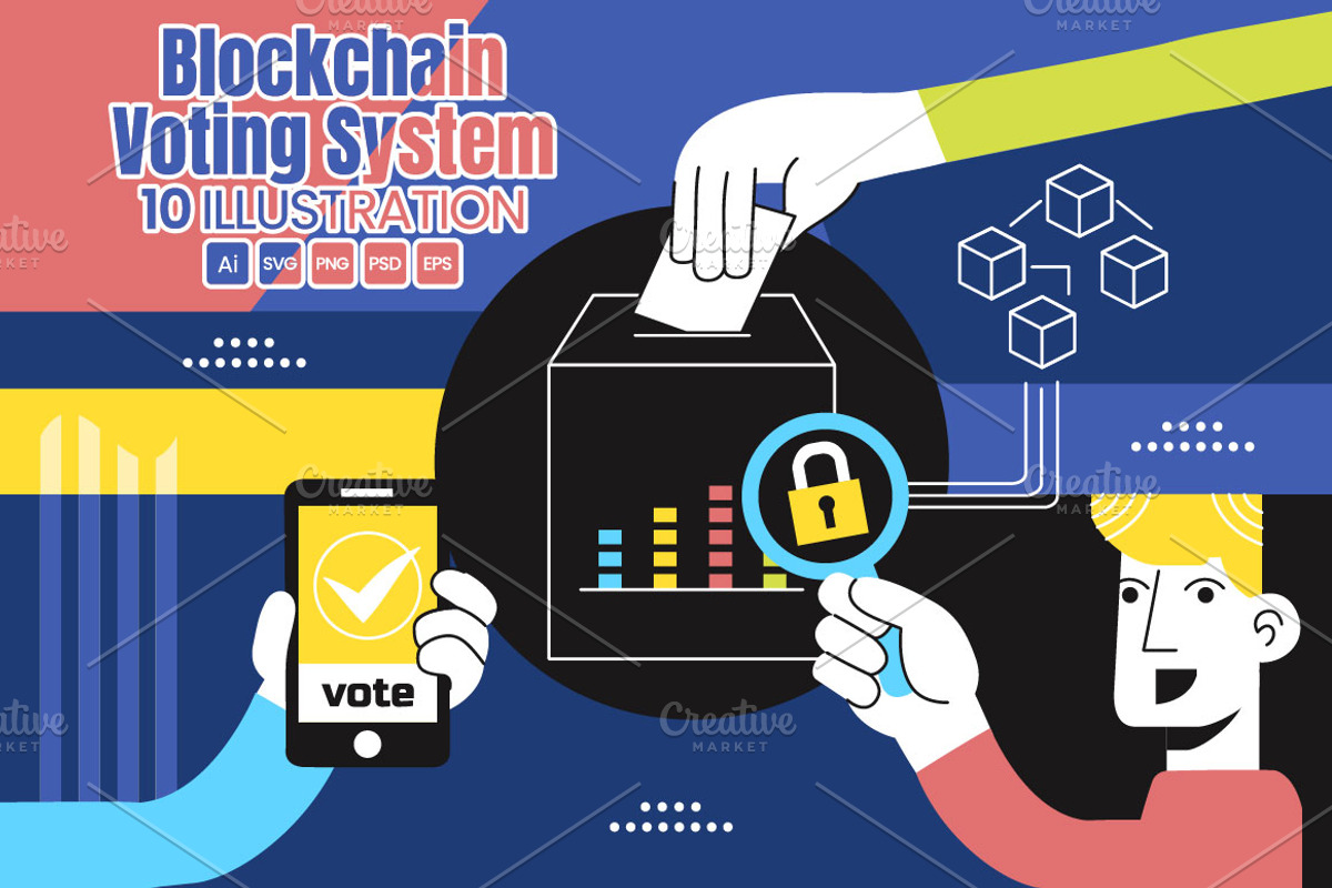 10 Blockchain Voting System, a Person Illustration by denayunebgt (Photo 1 of 4)