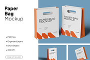 Paper Bag Mockup 3 Views, a Packaging Mockup by graphicsauce (Thumbnail 1 of 4)