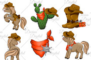 Cowboy clipart, an Illustration by DarinaDigital (Thumbnail 2 of 5)