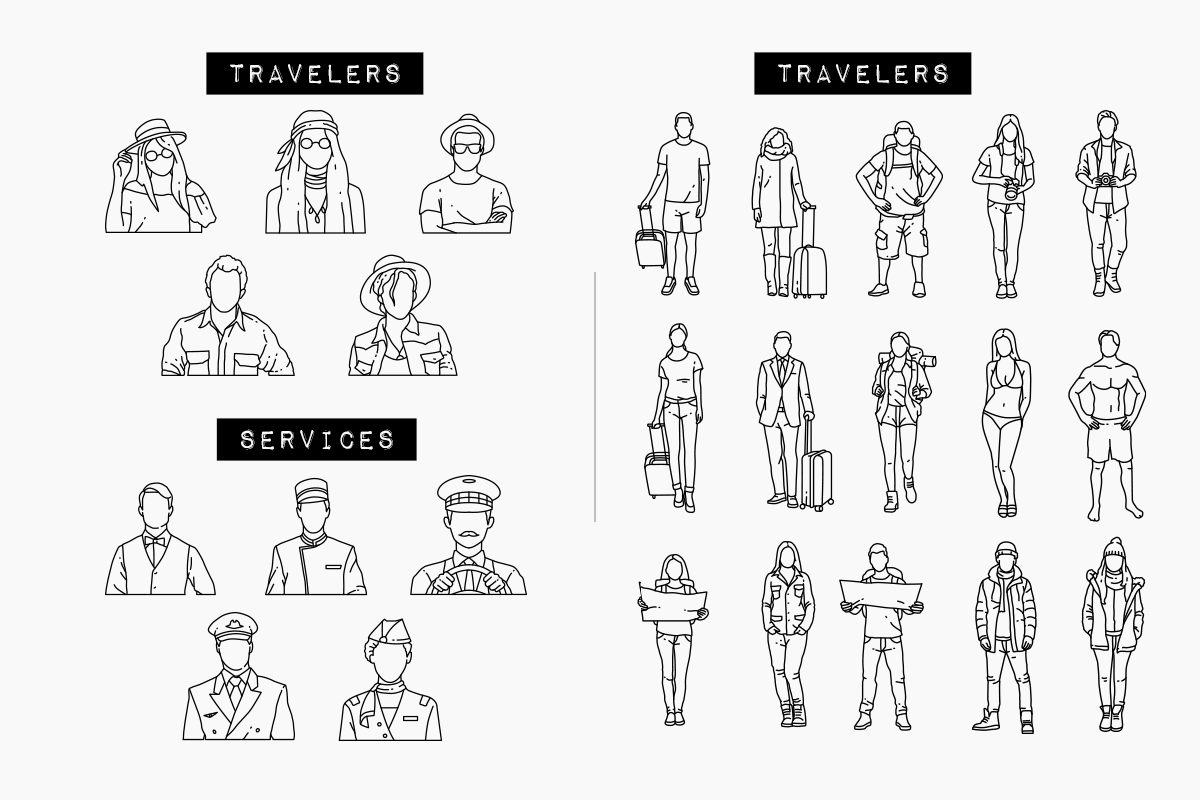 281 Travel Icons Set - Bundle, an Outline Icon by Hatch Design Workshop (Photo 10 of 19)