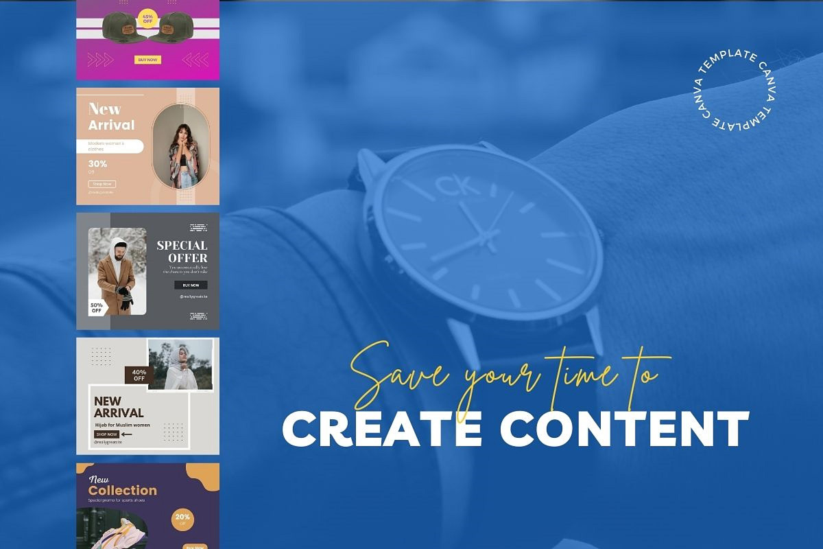 Fashion Sale Content Facebook Posts, a Social Media Template by emcrea (Photo 4 of 9)