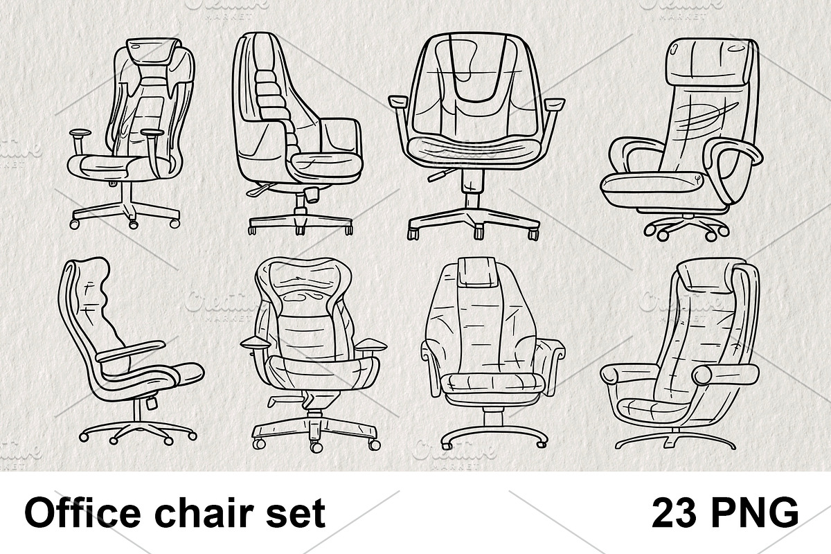 Office chair set 23 PNG, a Work Illustration by LOKSKIH (Photo 1 of 5)