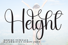 Height | Script Font