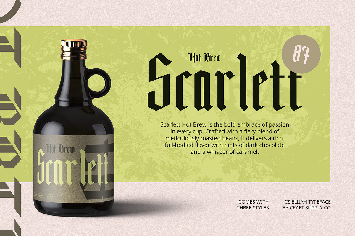 CS Elijah – Gothic Font, a Blackletter Font by Craft Supply Co. (Photo 7 of 8)