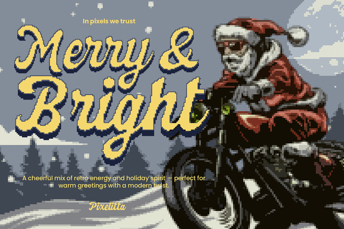 Pixelitta - Pixel Script Font, a Script Font by Inviline.co (Photo 4 of 9)