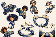 RETRO RACE CAR MINI RACERS CLIPART, a Person Illustration by Daring Digies (Thumbnail 2 of 8)