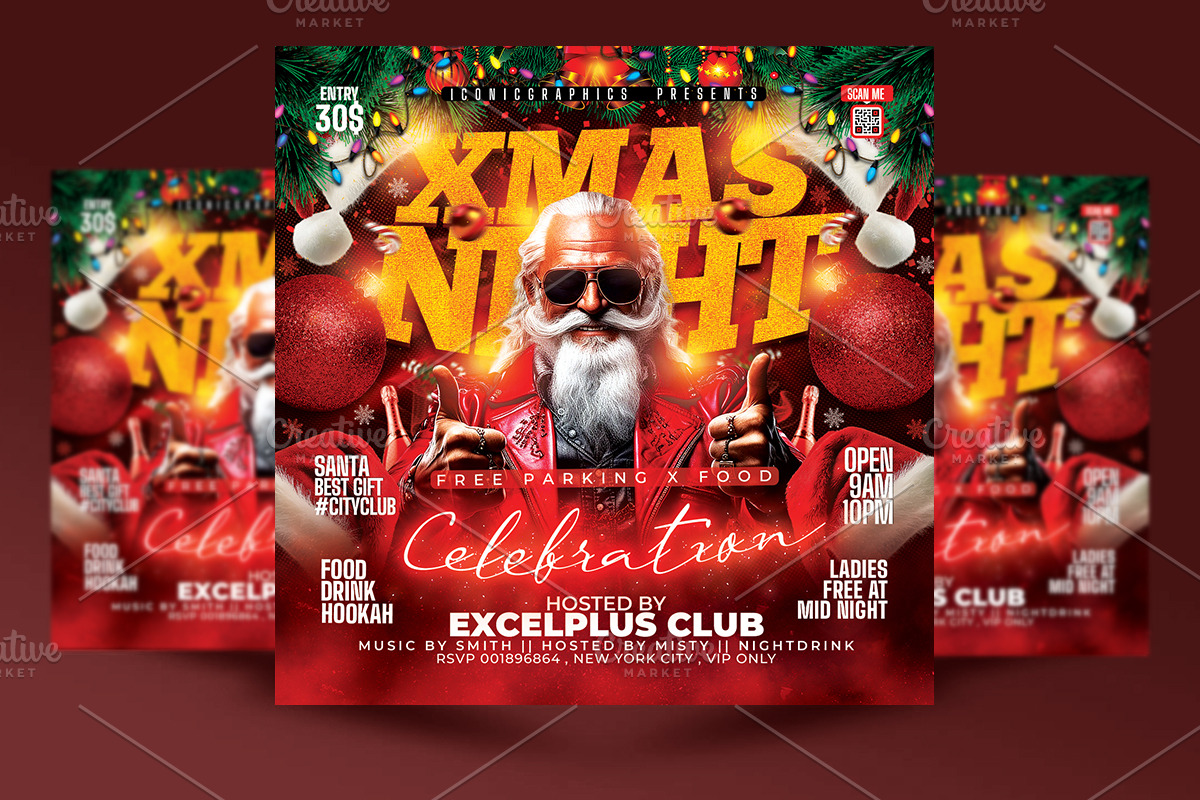 10 Christmas Party Flyer Bundle, a Flyer Template by RTXdesinger99 (Photo 7 of 11)
