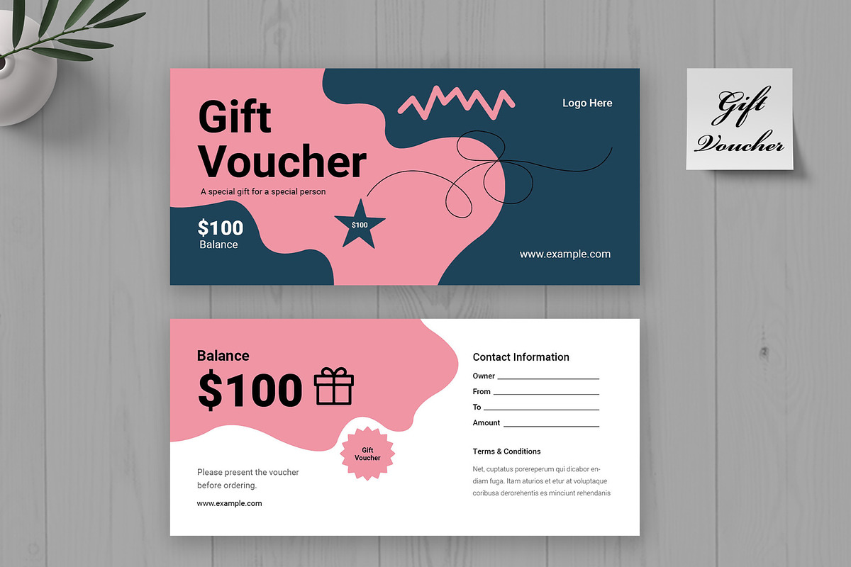 Gift voucher Template, a Stationery Template by MightyDesign (Photo 3 of 6)