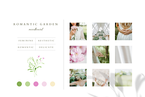 ROMANTIC GARDEN Watercolor Flowers