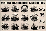 Vintage Fishing Boat Bundle, an Object Graphic by Designer_Momina (Thumbnail 1 of 13)