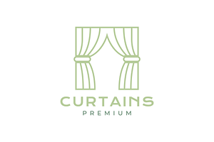 curtains home decor line logo design, a Branding & Logo Template by devastd