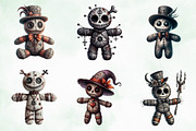 Halloween Gothic Voodoo Doll Clipart, an Illustration by Creative Art (Thumbnail 2 of 4)