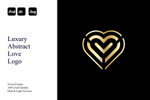 Luxury Abstract Love Logo, a Branding & Logo Template by Luxury Logos