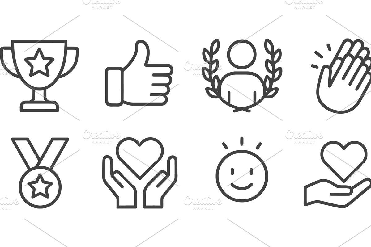Vector illustration of line icons, an Object Illustration by ZinetroN