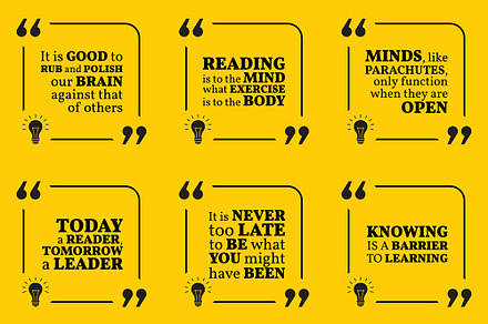 Nine motivational quotes. Set 15/55