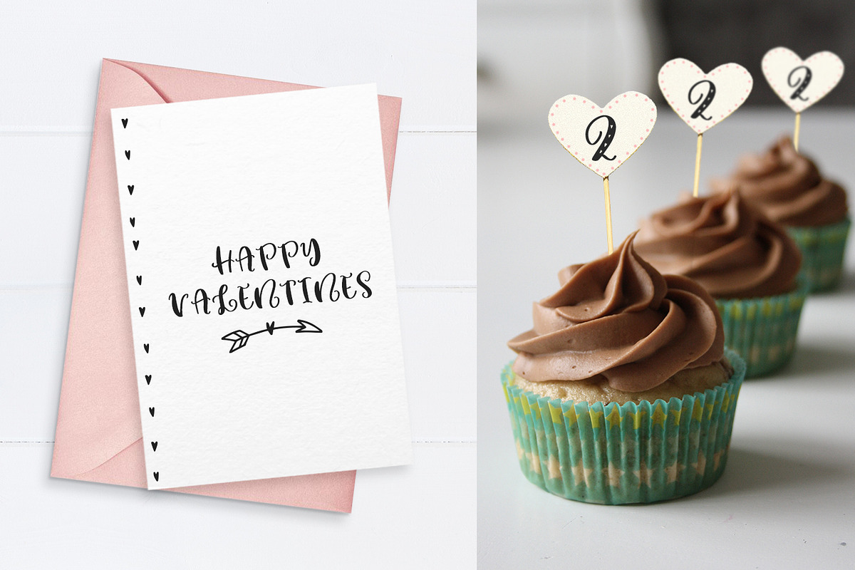 Cute heart font family Lovey preview 2
