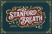 Stanford Breath - With Extras, a Serif Font by Arterfak Project (Thumbnail 1 of 12)