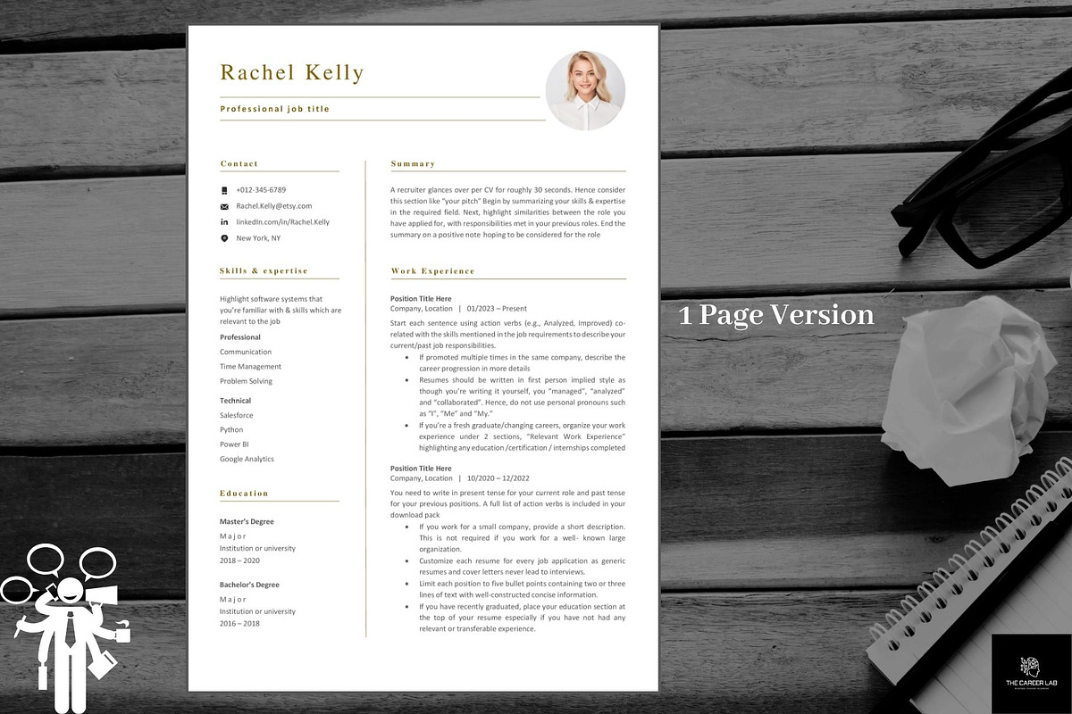 Resume/CV Template for executives, a Resume Template by The Career Lab (Photo 2 of 10)
