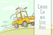 Cartoon car with little People, a Person Illustration by Sapunkele (Thumbnail 1 of 2)