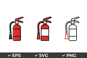 Fire Extinguisher Safety Vector Icon, an Object Graphic by Artonix