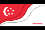 Paper cut flag of Singapore, a Decorative Illustration by Vector Tradition (Thumbnail 2 of 3)