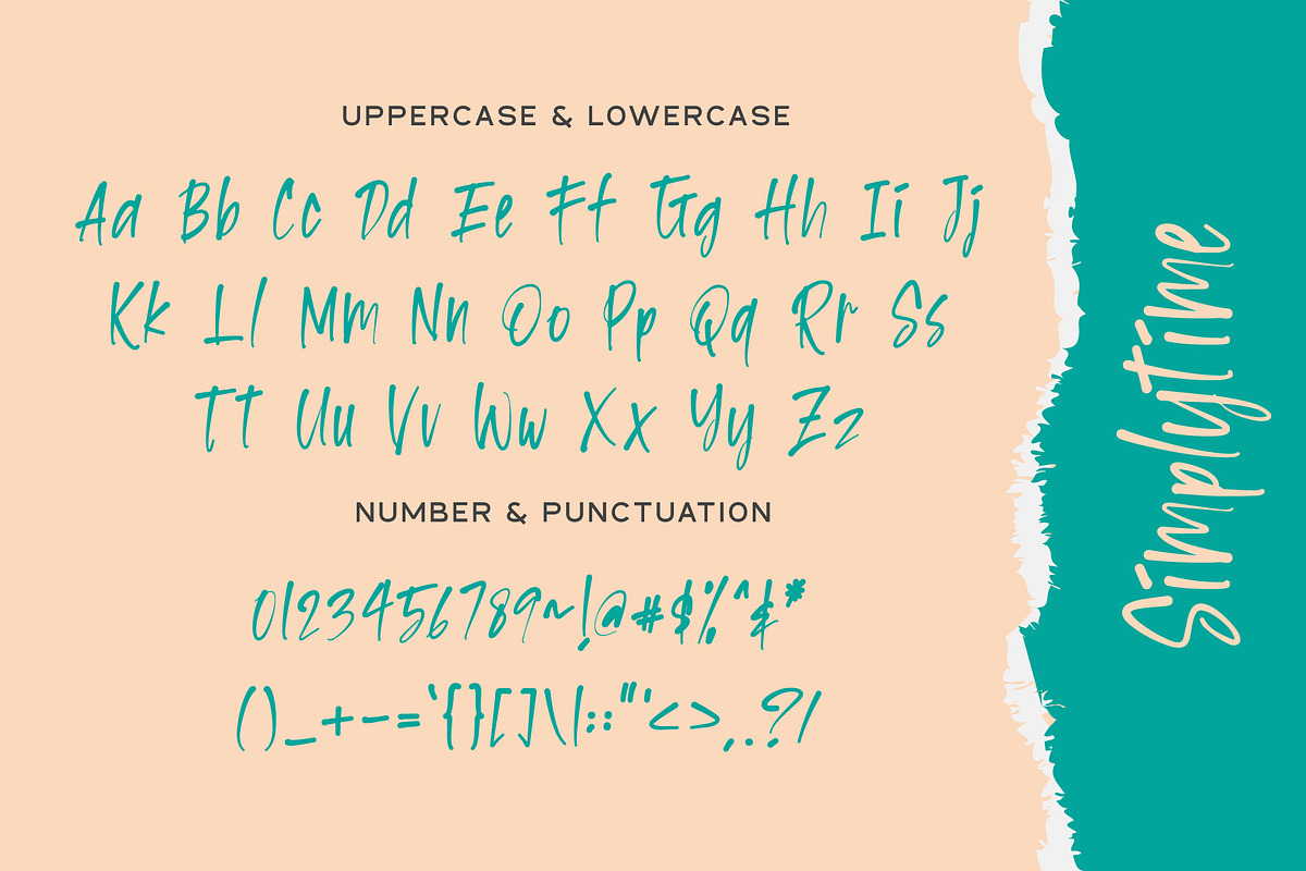 Simplytime, a Handwritten Font by Pustudio (Photo 3 of 7)