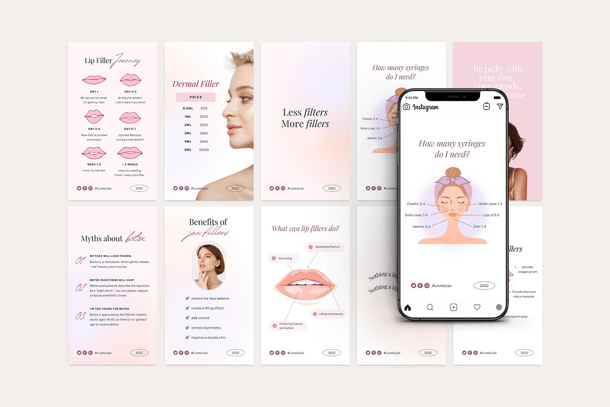Nurse Injector Instagram templates, a Social Media Template by ...