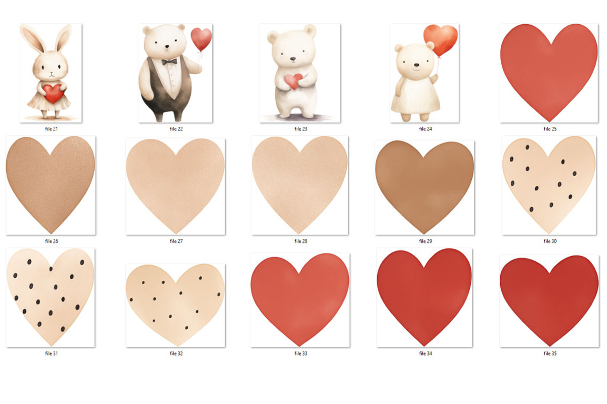 Valentines animal clipart, an Object Graphic by MyLittleMeow (Photo 3 of 6)