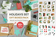 HOLIDAYS BOXES | Scene Creator, a Packaging Mockup by bariskina (Thumbnail 1 of 6)