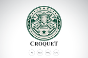 Croquet Tournament Logo Template, a Branding & Logo Template by Heavtryq Design (Thumbnail 1 of 4)