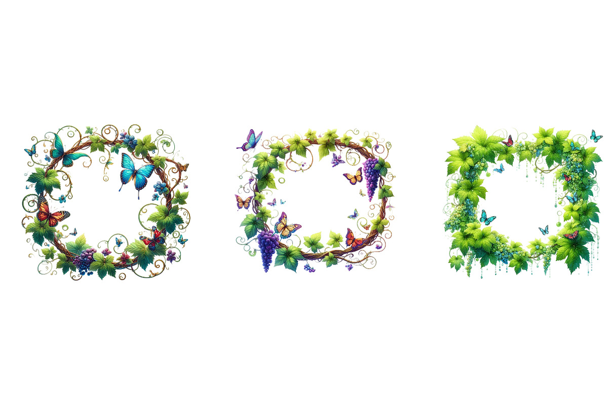 Grapevine Frames Clipart, an Illustration by Designworld (Photo 4 of 4)