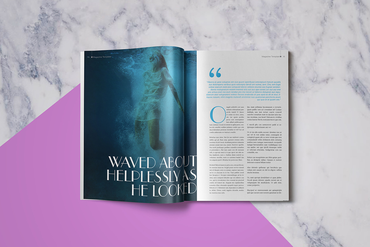 Stylish InDesign Magazine Template, a Magazine Template by temphall (Photo 4 of 5)