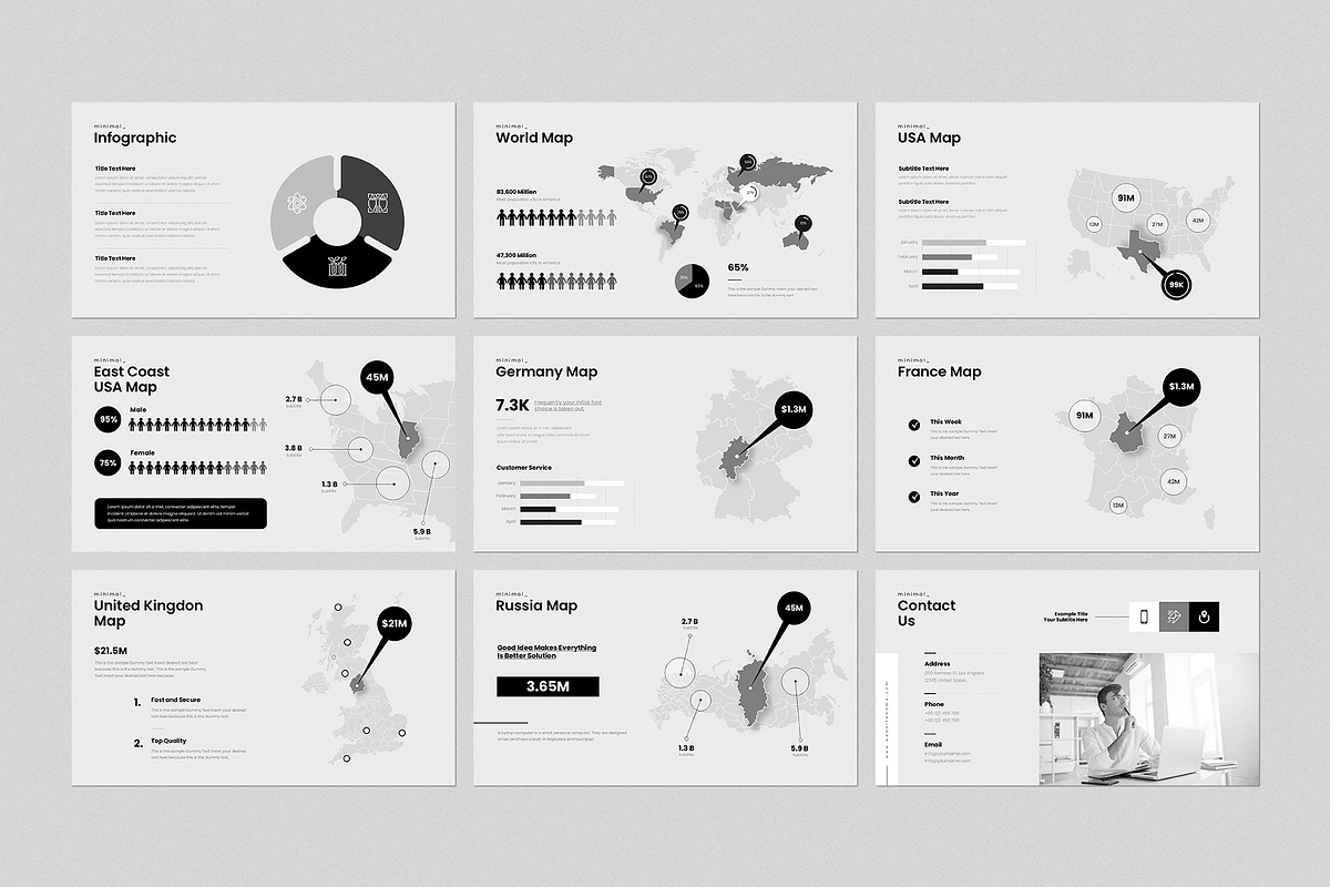 Minimal Presentation Template, a Presentation Template by GenerousArt (Photo 6 of 8)